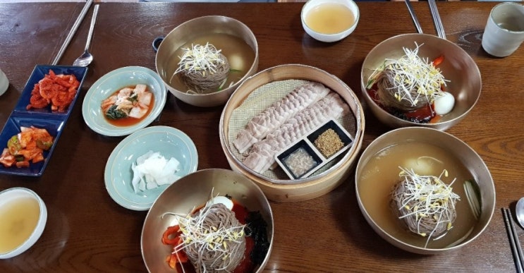  평창맛집 봉평[메밀꽃향기] 메밀물국수, 타타리수육- 슴슴하지만 깊은감칠맛