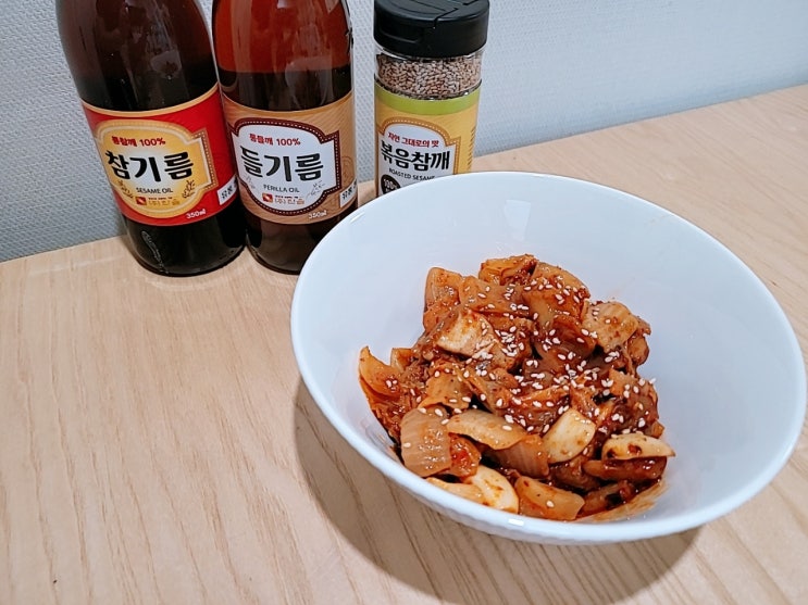  참기름과들기름 진솔Food System 참기름추천(김치볶음)