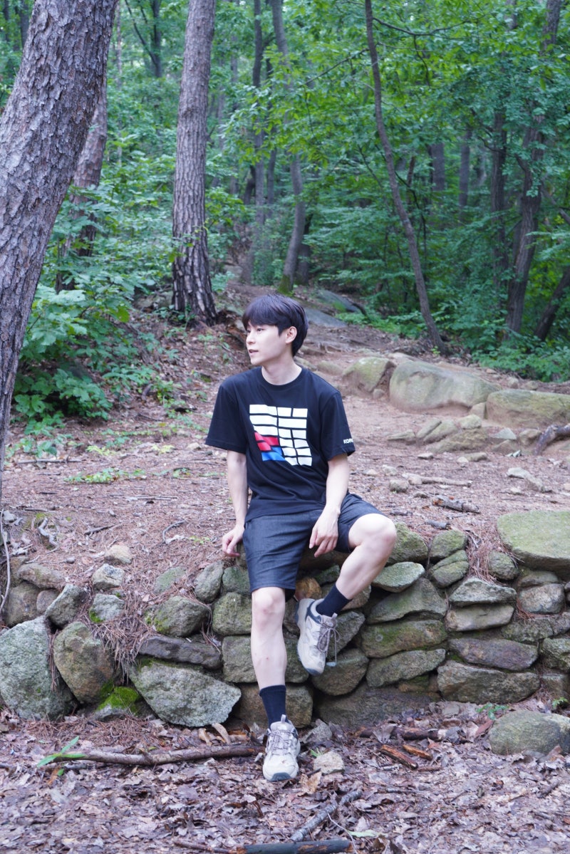 남자아노락코디 국가대표 반팔티 노스페이스로 준비해요