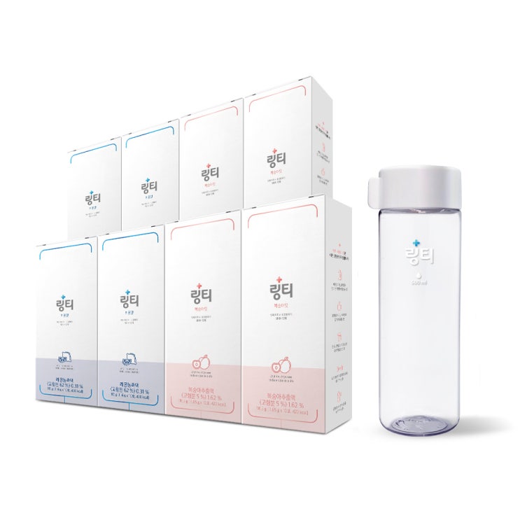 선호도 좋은 링티 8박스(레몬맛 4박스 복숭아맛 4박스) + 원형보틀, 80포, 500ml 좋아요 선호도 좋은 링티 8박스(레몬맛 4박스 복숭아맛 4박스) + 원형보틀, 80포, 500ml 좋아요