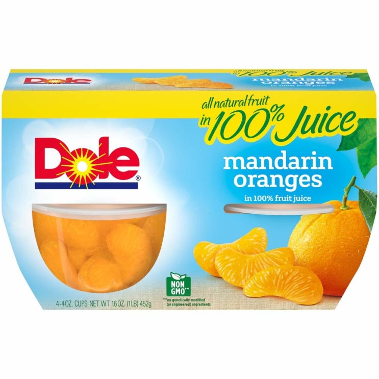 많이 찾는 Dole Mandarin Oranges 만다린 오렌지 113g 4개입 6팩 ···