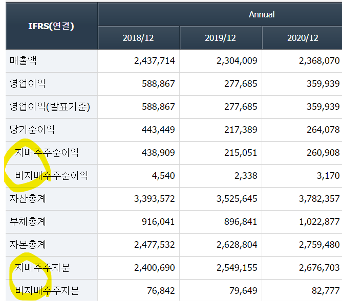  [사전] 회계기초 2부. 지배/비지배