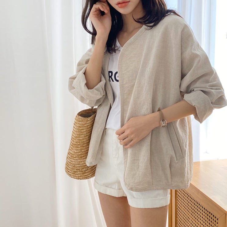 요즘 인기있는 쏘쭌 봄 여름 아우터 루즈핏 심플 베이직 노카라 린넨 마 자켓 재킷 좋아요 요즘 인기있는 쏘쭌 봄 여름 아우터 루즈핏 심플 베이직 노카라 린넨 마 자켓 재킷 좋아요
