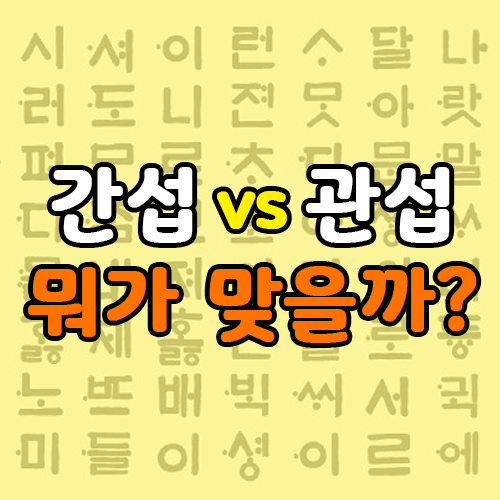 간섭 관섭, 맞는 맞춤법은?