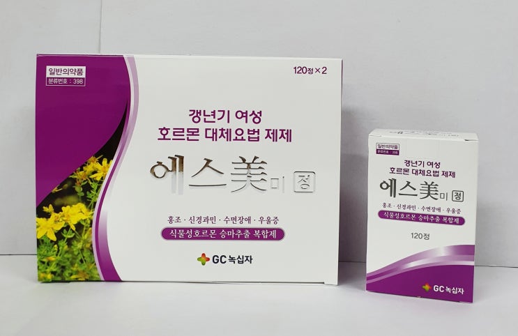  [갱년기 증상개선]천연식물 여성호르몬 대체요법제 '녹십자 에스미정'