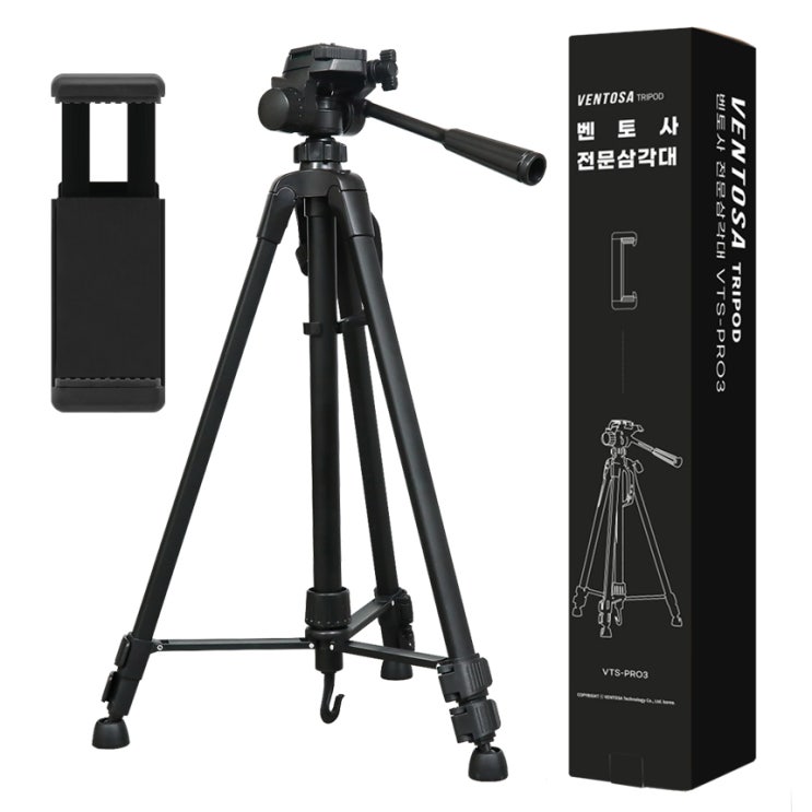 선택고민 해결 벤토사 전문가용 DSLR 스마트폰 미러리스 겸용 3단 삼각대 기본형 VTS-PRO3 좋아요 선택고민 해결 벤토사 전문가용 DSLR 스마트폰 미러리스 겸용 3단 삼각대 기본형 VTS-PRO3 좋아요