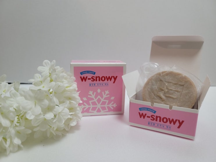  [천연비누] 고보습 트러블 건성피부용 : 모망 w-snowy