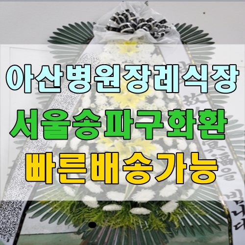  아산병원장례식장 서울송파구화환 빠른배송가능