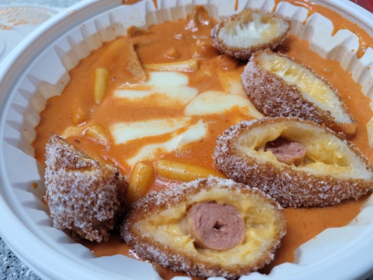 풍무동 명랑핫도그 치즈폭탄 로제떡볶이 세트와 불닭치즈소떡 풍무동 명랑핫도그 치즈폭탄 로제떡볶이 세트와 불닭치즈소떡