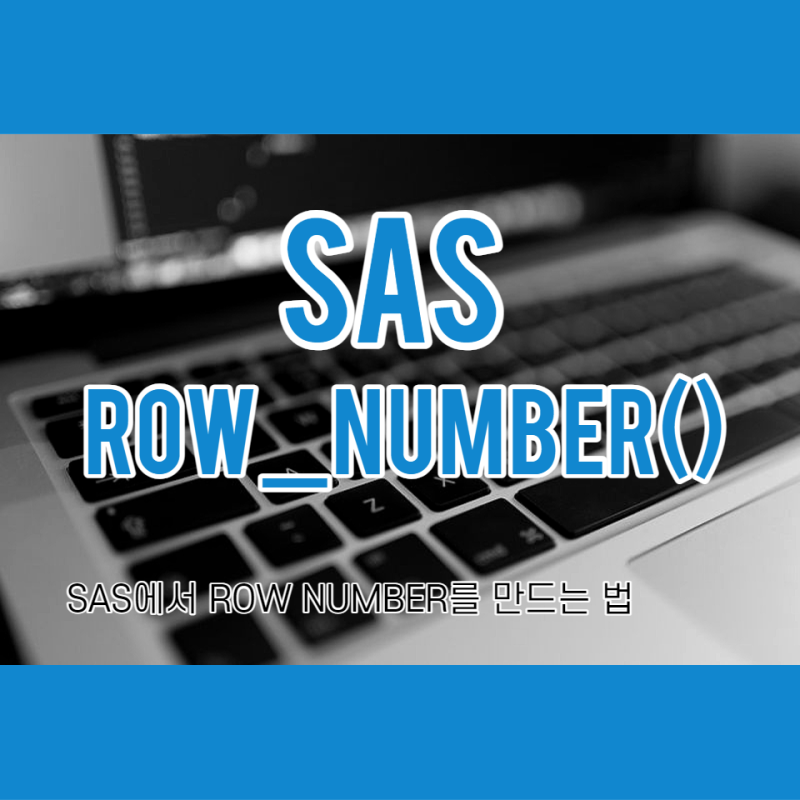 [SAS] ROW_NUMBER 만드는 방법 : 네이버 블로그