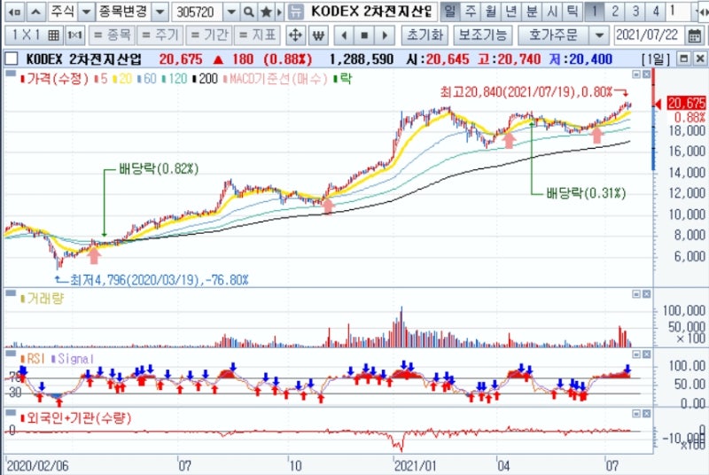 이차전지 ETF 비교(TIGER, KODEX 이차전지산업, 테마주가) 8