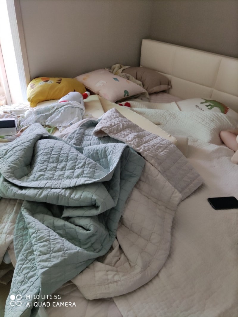 아망떼 인더룸 피그먼트 이불겸 양면패드 찐후기!