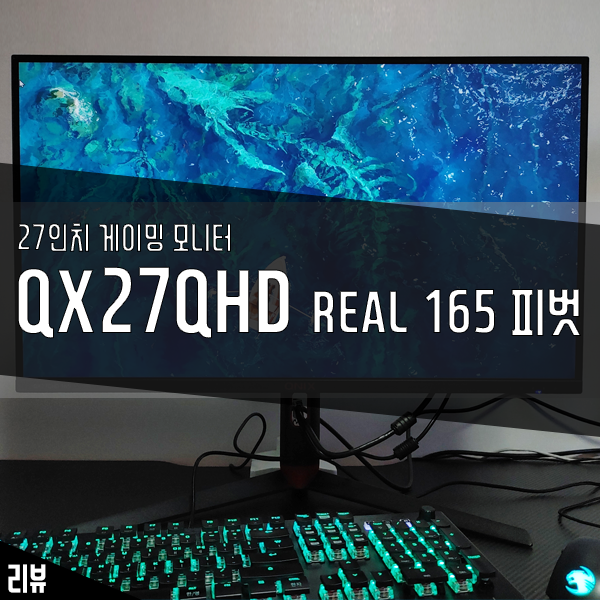 27인치 게이밍 모니터 큐닉스 QX27QHD REAL 165 피벗 게이밍용으로 좋네요