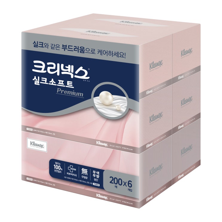 인기있는 크리넥스 실크소프트 프리미엄 미용티슈 2겹, 200매입, 6개 추천합니다 인기있는 크리넥스 실크소프트 프리미엄 미용티슈 2겹, 200매입, 6개 추천합니다