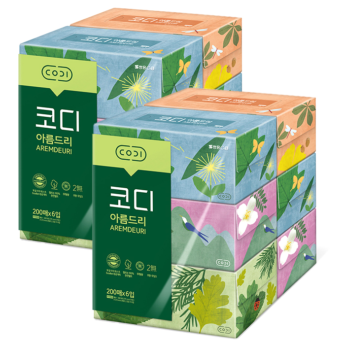 구매평 좋은 코디 아름드리 스위트 천연펄프 각티슈 2겹 200매, 6입, 2팩 추천해요 구매평 좋은 코디 아름드리 스위트 천연펄프 각티슈 2겹 200매, 6입, 2팩 추천해요
