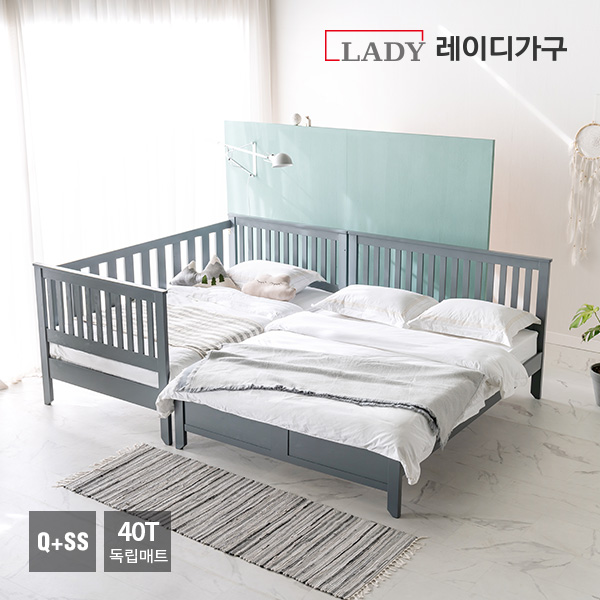 가성비 뛰어난 레이디가구 스칸딕 데일리 패밀리침대 Q+SSDB_40T폼라텍스, 웜그레이 ··· 가성비 뛰어난 레이디가구 스칸딕 데일리 패밀리침대 Q+SSDB_40T폼라텍스, 웜그레이 ···