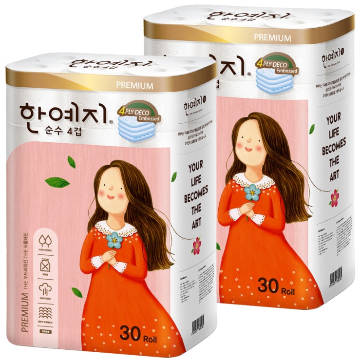 인지도 있는 한예지 4겹 천연펄프 순수 화장지 25m, 30롤, 2팩 추천합니다 인지도 있는 한예지 4겹 천연펄프 순수 화장지 25m, 30롤, 2팩 추천합니다
