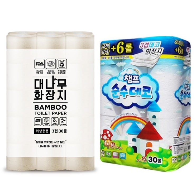 구매평 좋은 1+1 매직브라이트 뱀부 대나무 화장지 1팩 + 챔프 순수데코 집그림 1팩 (총2팩) 좋아요 구매평 좋은 1+1 매직브라이트 뱀부 대나무 화장지 1팩 + 챔프 순수데코 집그림 1팩 (총2팩) 좋아요