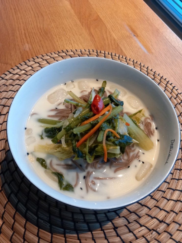  콩국수_메밀콩국수만들기 :: 복만네 콩가루 :: 열무메밀콩국수