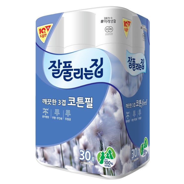 의외로 인기있는 잘풀리는집 깨끗한 3겹 코튼필 롤화장지 천연펄프 27m, 30롤, 1개 추천합니다 의외로 인기있는 잘풀리는집 깨끗한 3겹 코튼필 롤화장지 천연펄프 27m, 30롤, 1개 추천합니다