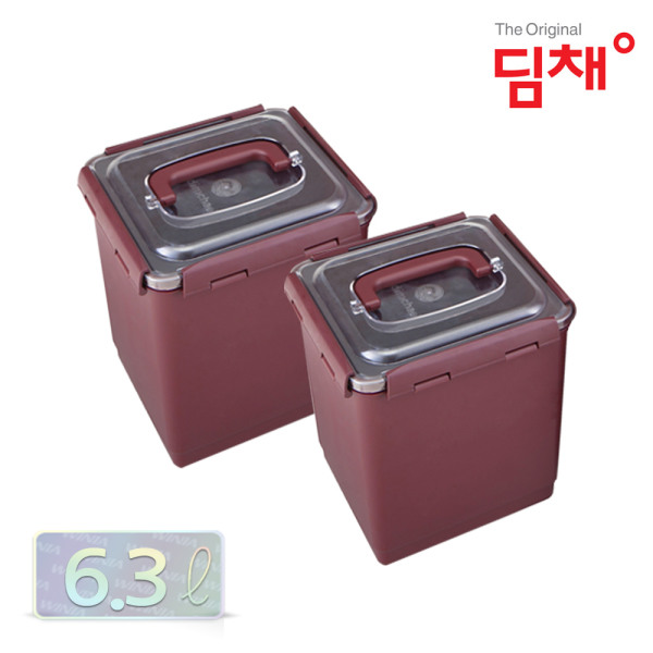 선택고민 해결 [딤채] 김치냉장고 전용 투명김치용기 WD005985 (6.3L x 2개) 전국무료빠른배송, 상세 설명 참조 ···