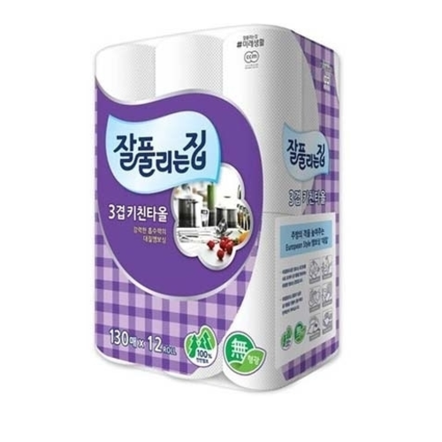 잘팔리는 잘풀리는집 3겹 키친타올 130매 12롤 좋아요