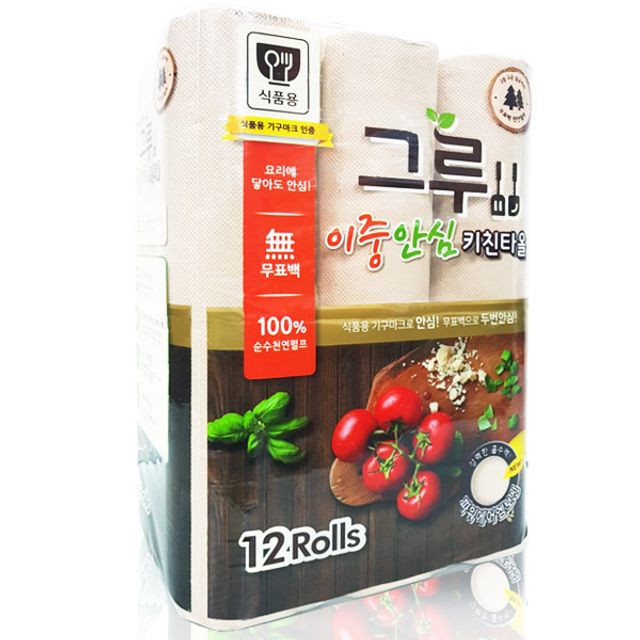 핵가성비 좋은 그루 2중 안심 키친타올 120매 12롤 무향 #goldtime81EA## 좋아요 핵가성비 좋은 그루 2중 안심 키친타올 120매 12롤 무향 #goldtime81EA## 좋아요