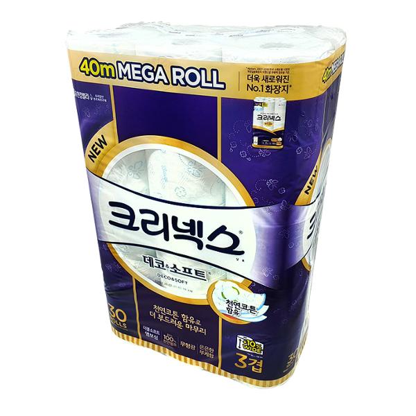 많이 팔린 [코스트코] 크리넥스 데코&소프트 3겹 40m x 30롤/제한수량 3개, 4개 ···