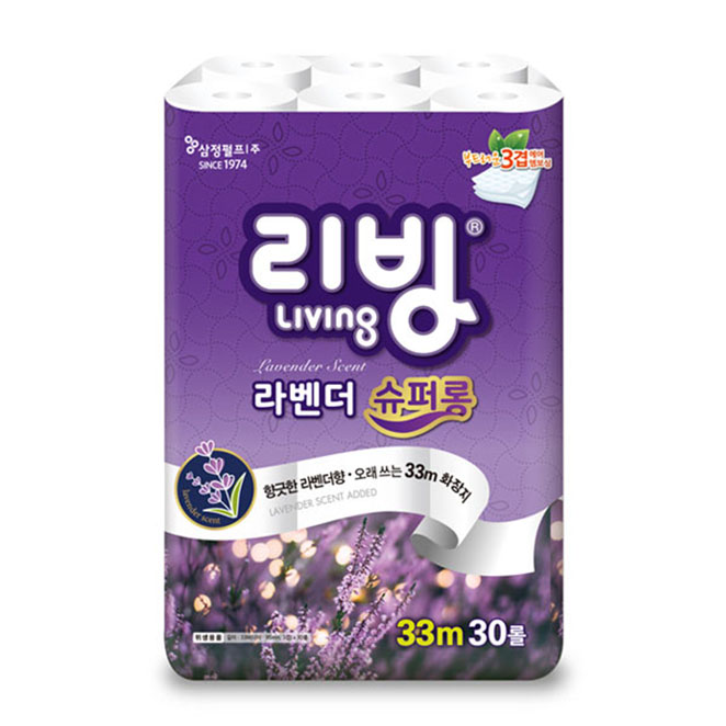 핵가성비 좋은 삼정펄프 리빙 라벤더 슈퍼롱 3겹 두루마리 화장지 33m, 30롤, 1팩 추천해요 핵가성비 좋은 삼정펄프 리빙 라벤더 슈퍼롱 3겹 두루마리 화장지 33m, 30롤, 1팩 추천해요