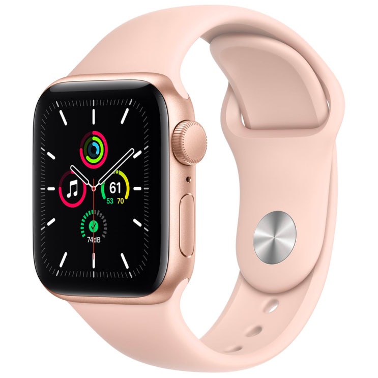 가성비갑 Apple 애플워치 SE, GPS, 골드 알루미늄 케이스, 핑크샌드 스포츠 밴드 좋아요 가성비갑 Apple 애플워치 SE, GPS, 골드 알루미늄 케이스, 핑크샌드 스포츠 밴드 좋아요