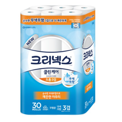 선호도 높은 크리넥스 도톱 3겹 클린케어 화장지 25m, 30롤, 4팩 좋아요 선호도 높은 크리넥스 도톱 3겹 클린케어 화장지 25m, 30롤, 4팩 좋아요