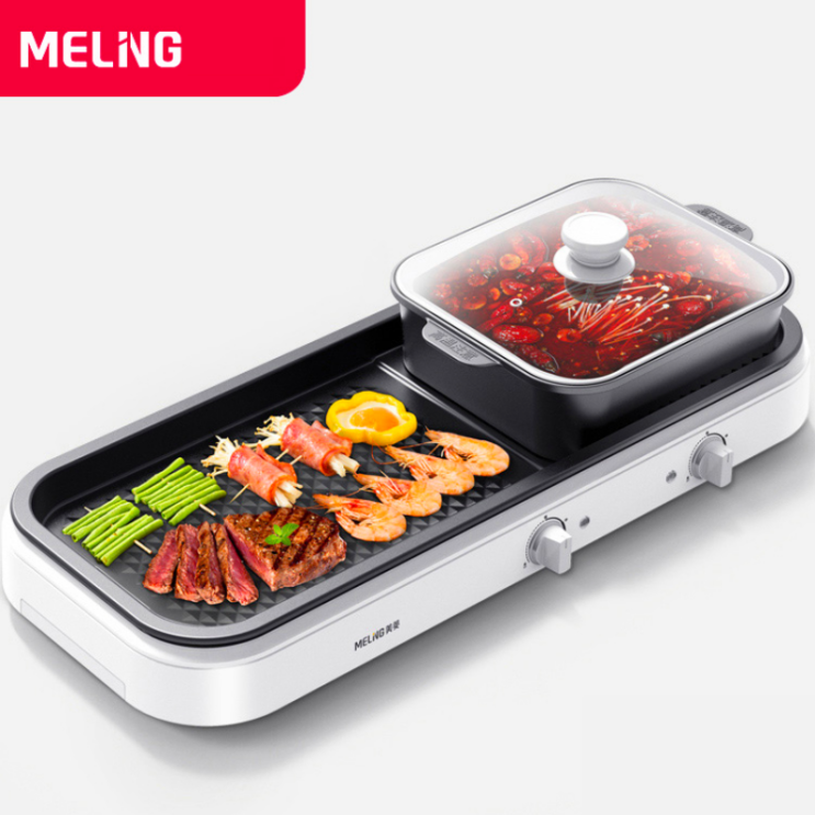 인기 많은 두판 반반 레트로 2~6인용 전기 그릴 집에서삼겹살, 화이트 추천해요 인기 많은 두판 반반 레트로 2~6인용 전기 그릴 집에서삼겹살, 화이트 추천해요