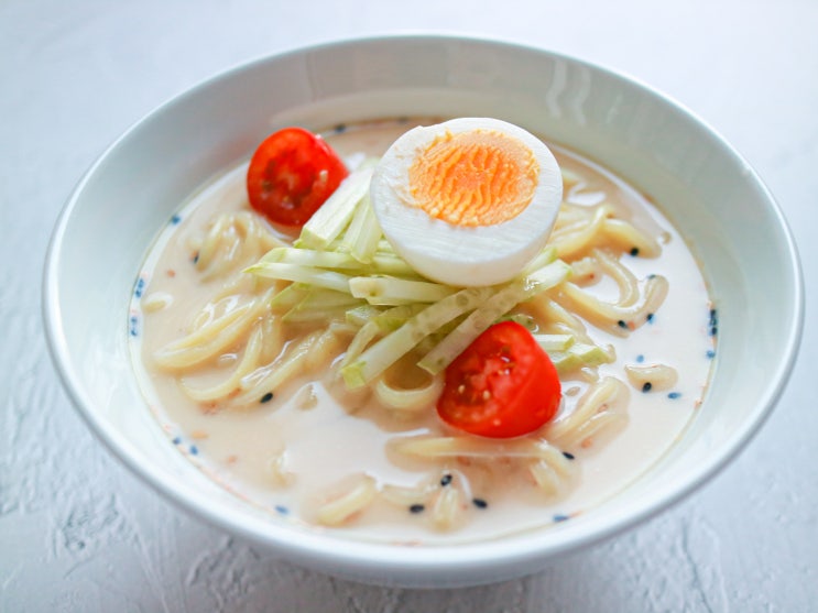  콩가루 콩국수 만들기, 노브랜드 콩국수용 콩가루 요리 콩국물가루 콩물국수, 수타면 콩국수면 삶기