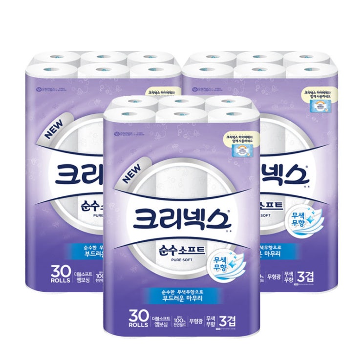 최근 많이 팔린 크리넥스 순수3겹소프트 30m 30롤, 3팩 ··· 최근 많이 팔린 크리넥스 순수3겹소프트 30m 30롤, 3팩 ···