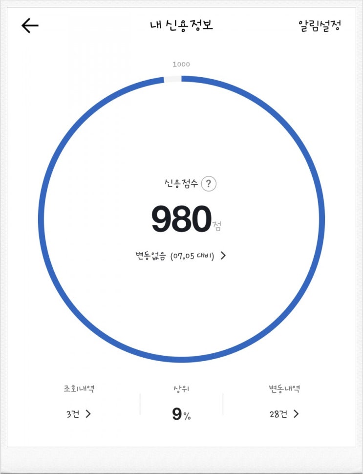  카카오뱅크 앱으로 알아보는 신용정보 조회와 점수 올리기