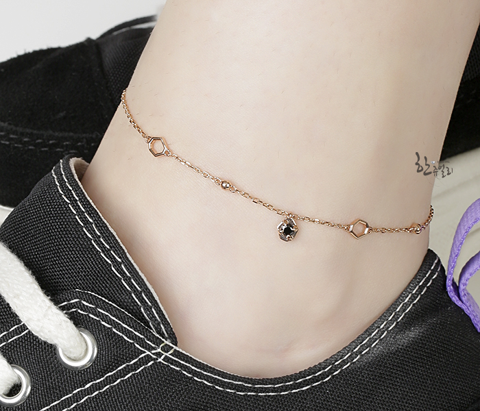 14k 체인발찌 블랙스톤으로 포인트 리세팅 14k 체인발찌 블랙스톤으로 포인트 리세팅