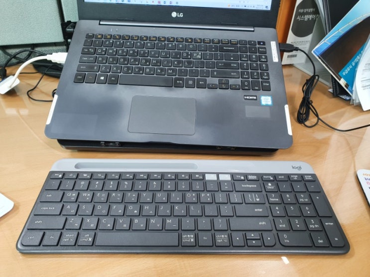  로지텍 K580 무선키보드 사용후기, 연결 및 설정방법