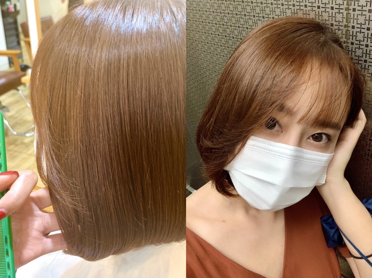  명동미용실추천 라리엔, 오렌지브라운 염색 후기