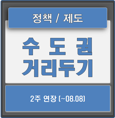  수도권 거리두기 연장 및 거리두기 현황