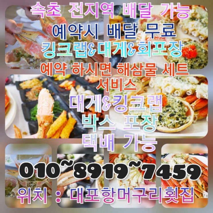  속초회포장 대포항머구리횟집