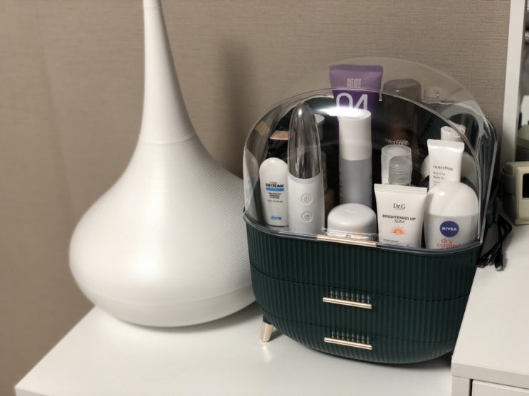  화장품 먼지 차단 2단 서랍 정리함 - Royal Cover Drawer Cosmetic Storage 리뷰