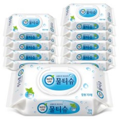 의외로 인기있는 깨끗한나라 페퍼민트 물티슈 캡형, 70매, 30팩 좋아요 의외로 인기있는 깨끗한나라 페퍼민트 물티슈 캡형, 70매, 30팩 좋아요