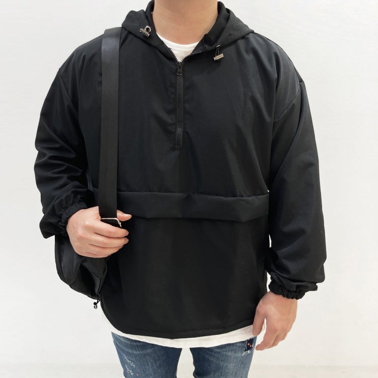 인기있는 스타일자키 남성 오버핏 아노락 바람막이 반집업 후드티셔츠 좋아요 인기있는 스타일자키 남성 오버핏 아노락 바람막이 반집업 후드티셔츠 좋아요