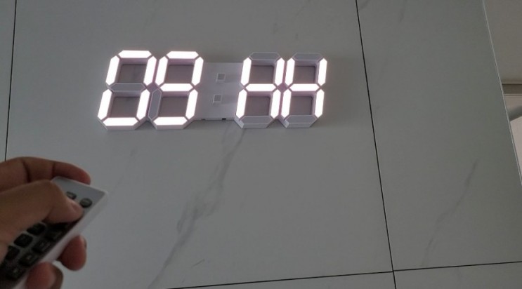 루미너스 LED 벽시계 시간 설정/변경하는 방법 (리모컨 사용법)