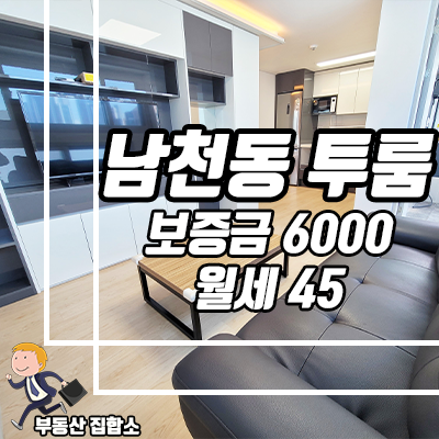 수영구 널찍널찍 한 투룸, 금련산역 역세권 세종엠스테이남천 월세 수영구 널찍널찍 한 투룸, 금련산역 역세권 세종엠스테이남천 월세