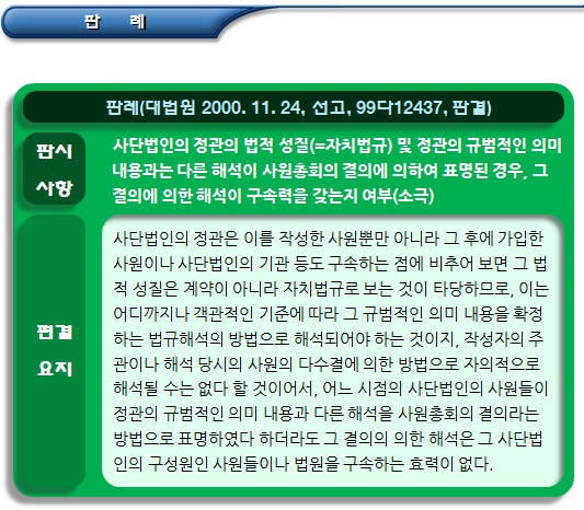 비영리사단법인 총회의 구분 및 소집 비영리사단법인 총회의 구분 및 소집