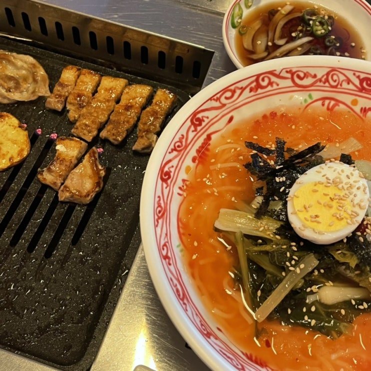  수성구고기맛집_박상민의 숙성삼겹-숙성삼겹&김치말이국수의 조합/신천시장고기집