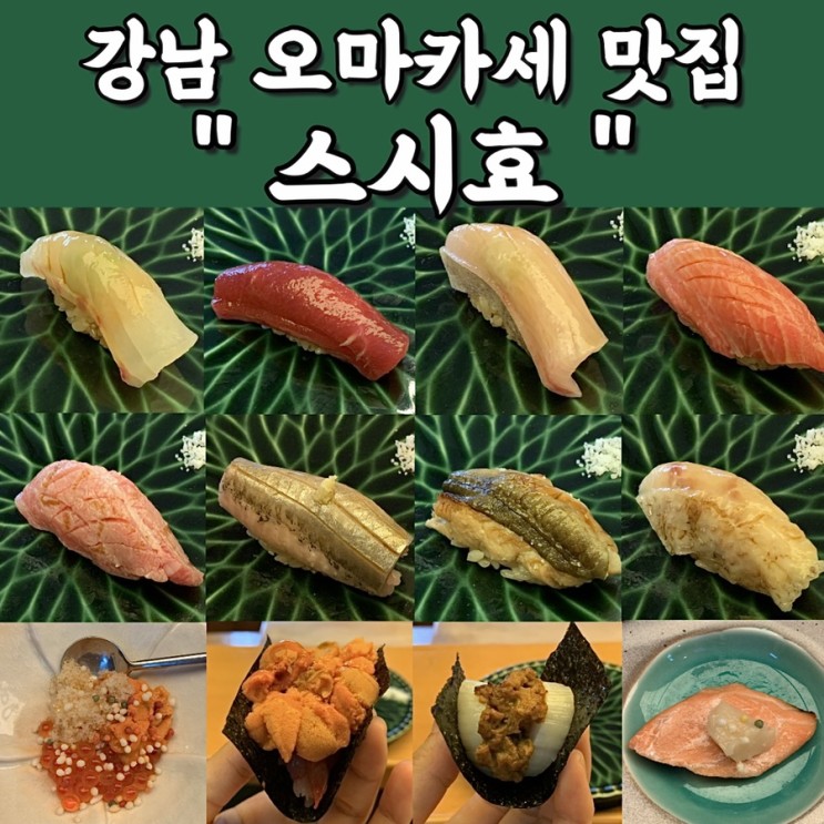 [강남 오마카세 맛집]"스시효" 런치 오마카세 후기(카운터/다찌)