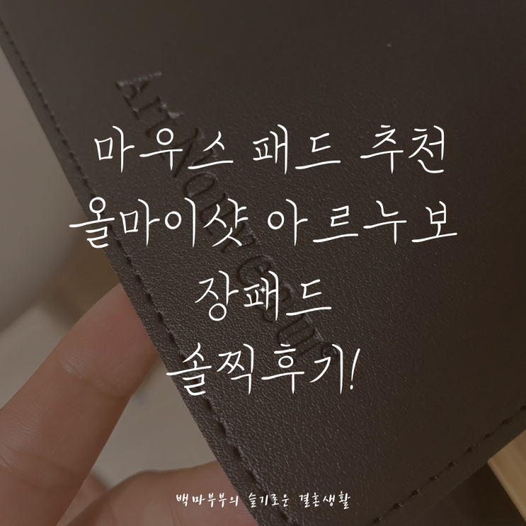  방수되는 마우스 패드 추천 올마이샷 아르누보 장패드 솔찍후기