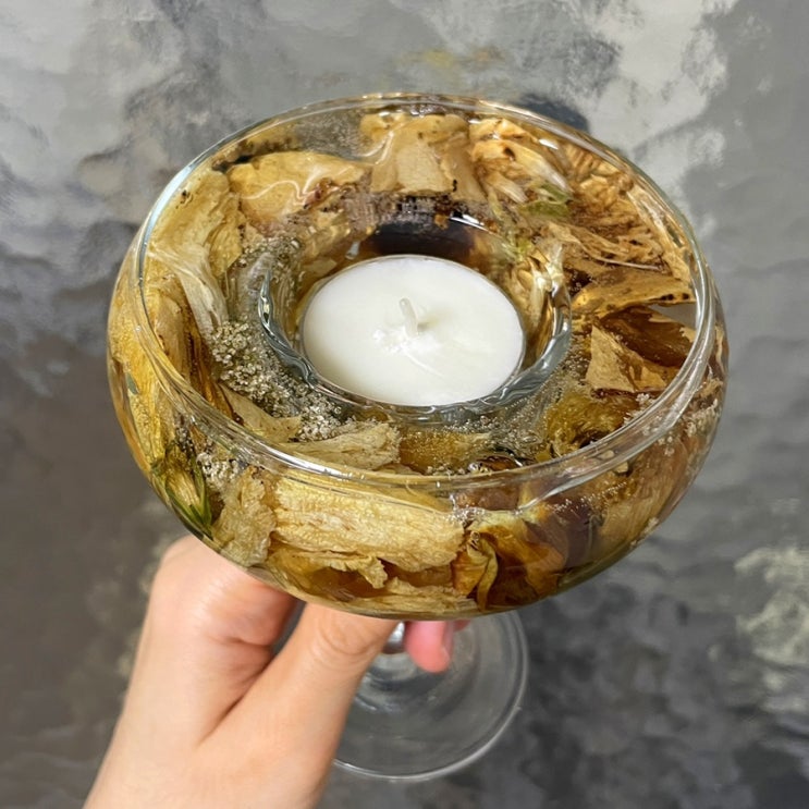  DIY 부케선물 집에서 만들기! 젤캔들홀더